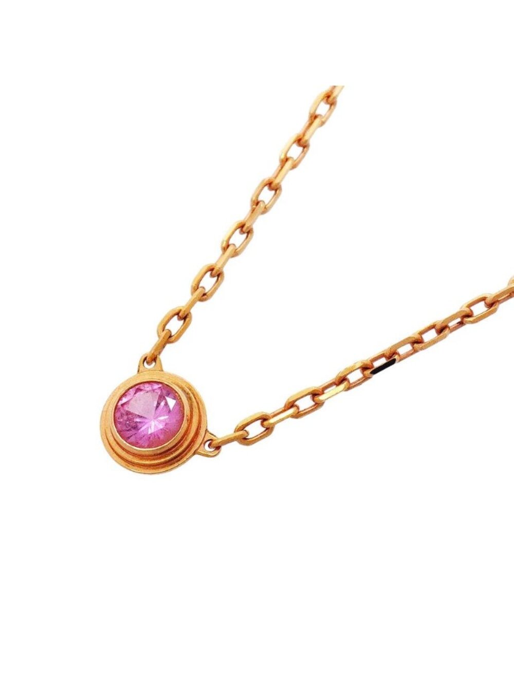 Cartier Necklace D'amour 18k Pink Gold Sapphire
